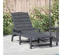 Vidaxl Chaise Longue Gris Clair 53x162x98.5 Cm Hdpe