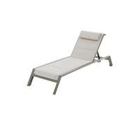 Lot de 1 transat GENERIQUE L. 232 cm en aluminium H. 75 cm empilable non pliable
