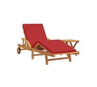 Lot de 1 transat GENERIQUE L. 40 cm en bois massif H. 40 cm non pliable