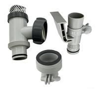 Lot de 1 valve à piston et adaptateur de tuyau 1 25 à 1 5 pour piscines hors sol, convient pour les pompes filtrantes à sable pour aider à la régulation de l'eau et à l'entretien de la piscine (1
