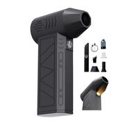 Lot de 1 ventilateur transportable et aspirateur avec poignée ergonomique pour un nettoyage intérieur constant avec lumière LED, souffleuse à neige, transportable rapide, double manière