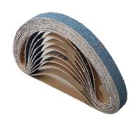 Lot de 10/12 bandes abrasives 520 x 20 mm, grain 40-120, for le polissage et meulage du métal, bois plastique pour Lisage(10Pcs 80 Grits)