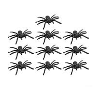 Lot de 10, 15, 20 araignées en plastique pour décoration d'Halloween et farces pour créer une atmosphère effrayante réaliste (10)