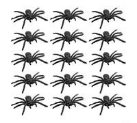 Lot de 10, 15, 20 araignées en plastique pour décoration d'Halloween et farces pour créer une atmosphère effrayante réaliste (15)