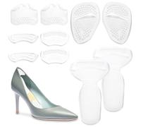 Lot de 10/16 coussinets en gel pour l'avant-pied, talon, avant-pied, talon en gel, prévention des ampoules, autocollants, pour femmes (10 pièces)