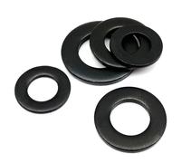 Lot de 10/20/25/50/100 rondelles plates en acier inoxydable M1.6-M12 - Joint plat noir 304 A2(M4 50pcs)