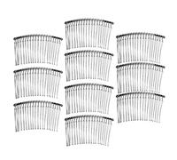 Lot de 10/20/30/70 Peigne de Cheveux Accessoires pour Cheveux Loisir Créatif,Peigne à cheveux en Métal Créatif, Accessoires Peigne Clip avec Des Dents pour les Femmes (10 Pcs, Argent)