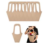 Lot de 10/20/30 sacs en papier kraft marron en forme de cône pour bouquet de fleurs, emballage rustique pour cadeaux de mariage, d'anniversaire, maison, bar, magasin (kaki-20 paquets)