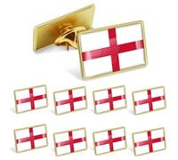 Lot de 10/20/50/100 épingles à épinglettes officielles du drapeau britannique de l'Angleterre - Drapeau de la Grande-Bretagne Saint-Georges - Badge souvenir chapeau homme femme broche de voyage