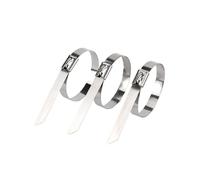 Lot de 10, 20, 50, 100 pièces de 4,6 mm - Boule autobloquante 304 - En acier inoxydable 304 - Gaine d'échappement - Métal revêtu - Échappement - Fermeture éclair (20 pièces, 4,6 x 800 mm)