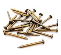 Lot de 10/20/50/100 pièces en laiton bronze Dia 1,2 1,5 2 2,8 mm Petit clou à tête ronde en cuivre pur pour meubles (100 pièces 1,5 x 20 mm)