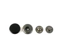 Lot de 10/20 boutons-pression colorés de 12 à 17 mm pour la couture de sacs en cuir,Noir,15 mm - 10 ensembles