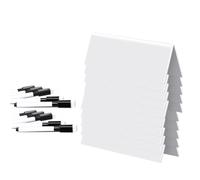 Lot de 10/20 cartes de table en forme de V en acrylique effaçable A | Carte de nom de table en acrylique pour hôtels, conférences, mariages, banquets, réunions et fêtes d'affaires avec marqueurs