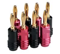 Lot de 10/20 connecteurs de haut-parleur 4 mm plaqués or 24 carats for instruments de musique(10pcs)