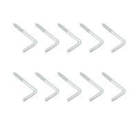 Lot de 10/20 crochets carrés courbés en L à visser, forme 7, 20-40 mm, for fixation murale, cadre photo, lampe, vis œil(2.9 * 15 * 35mm 10pcs)