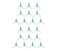 Lot de 10/20 dispositifs de contacteur pour double hameçon - Émerillons de bifurcation - Anti-enchevêtrement - Ligne de pêche - Anneaux de bifurcation - Dispositif de contacteur pour double crochet