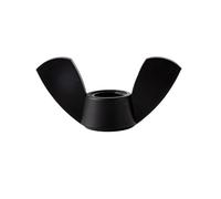 Lot de 10/20 écrous papillon en nylon M3 M4 M5 M6 M8 M10 M12, noirs/blancs, for serrage manuel, isolants en plastique(Black (10pcs),M8)