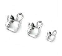 Lot de 10/20 embouts à sertir en acier inoxydable doré, 2 mm, pour fabrication de colliers, de chaînes et de strass