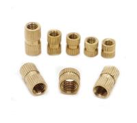 Lot de 10, 20 ou 50 écrous moletés en laiton massif moulé par injection, double passe, M4, M5, M6(M4x5x6 20pcs)