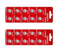 Lot de 10/20 piles alcalines LR44 1,5 V Piles bouton Piles bouton stables pour horloges numériques LED