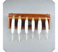 Lot de 10/20 plumes de canard naturelles teintées en or, pour l'artisanat, la décoration, la fabrication de bijoux, attrape-rêves, 10-15 cm, blanc brillant, or, 10 pièces