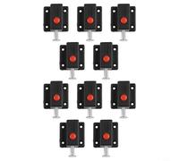 Lot de 10/20 verrous de porte pour armoires pour portes, armoires, boîtes, casiers coulissants équipés d'un design ergonomique et d'un matériau en plastique ABS (10 pièces, noir)