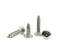 Lot de 10/20 vis à bois autotaraudeuses à tête cylindrique Torx en acier inoxydable 304, M2.9, M3.5, M3.9, M4.2, M5, inviolables, à tête cylindrique(16mm)