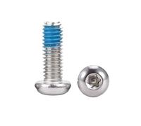 Lot de 10/20 vis de sécurité anti-desserrage à tête cylindrique hexagonale en acier inoxydable 304 M3/M4 avec goupille(10mm,M4 10pcs)