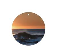 Lot de 10/24 désodorisants à suspendre Last Sun Rays Of Over The Sea Waves - Cartes rondes de parfum lavande pour intérieur de voiture