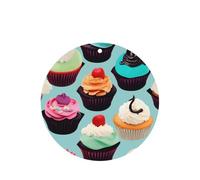 Lot de 10/24 désodorisants à suspendre Motif cupcakes colorés Parfum lavande rond pour intérieur de voiture