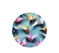 Lot de 10/24 désodorisants ronds à suspendre en papier origami pour intérieur de voiture