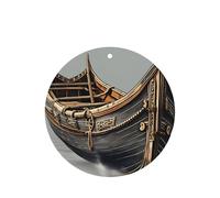 Lot de 10/24 désodorisants ronds à suspendre Motif bateau viking Parfum lavande Pour intérieur de voiture