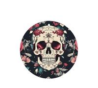 Lot de 10/24 désodorisants ronds à suspendre motif tête de mort fleurie lavande pour intérieur de voiture