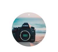 Lot de 10/24 désodorisants ronds à suspendre pour intérieur de voiture Motif plage d'été