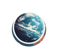 Lot de 10/24 désodorisants ronds à suspendre pour intérieur de voiture Motif planète spatiale Terre