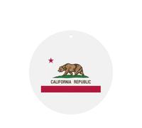 Lot de 10/24 désodorisants ronds à suspendre pour voiture Motif drapeau de l'État de Californie Parfum lavande