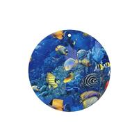 Lot de 10/24 désodorisants ronds à suspendre pour voiture Motif poissons tropicaux Parfum lavande