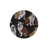 Lot de 10/24 désodorisants ronds pour voiture Motif bouledogues anglais Parfum lavande