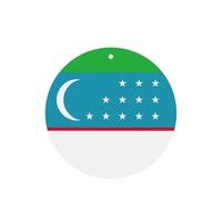Lot de 10/24 désodorisants ronds pour voiture Motif drapeau de la République d'Ouzbékistan Parfum lavande