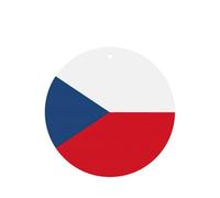 Lot de 10/24 désodorisants ronds pour voiture Motif drapeau de la République tchèque Parfum lavande