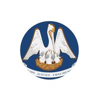 Lot de 10/24 désodorisants ronds pour voiture Motif drapeau de l'État de la Louisiane Parfum lavande