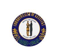 Lot de 10/24 désodorisants ronds pour voiture - Motif drapeau de l'État du Kentucky - Parfum lavande