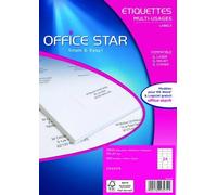 Lot de 10 2400 étiquettes blanches, format 70 x 37 mm (100 feuilles/cdt)