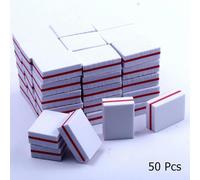 Lot de 10/25/50 pièces mini limes à ongles double face, éponges colorées, bandes de ponçage pour vernis à ongles, outils de manucure