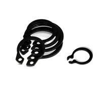 Lot de 10, 25 ou 50 circlips externes en acier inoxydable 304 GB894, M3 à M40, 65 mm, arbre de 3 à 40 mm, type C, clip de retenue de roulement, anneau élastique(Black 65Mn steel,M19 25pcs)