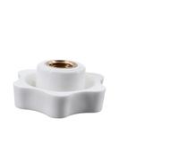 Lot de 10/5/1 écrous de serrage manuels en forme d'étoile, noirs et blancs, M4, M5, M6, M8, M10, M12(WHITE,M5 (Head 32mm)10pcs)