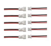 Lot de 10/5/2 paires de petits connecteurs jack JST 1,25 mm PH2.0 XH2.54 2 broches mâles et femelles, câbles électroniques JST 1,25/2.0/2.54 2P(JST 1.25MM 15CM,2Pair)