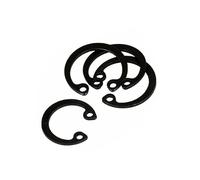 Lot de 10/50 circlips internes en acier inoxydable noir, M3, M4, M5, M6 à M40, GB893 304, trou de roulement, type C, clip de retenue(65Mn steel,10pcs M37)