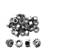 Lot de 10/50 rondelles dentées hexagonales en acier inoxydable 304, M3, M4, M5, M6, M8, A2-70, avec poignée dentelée, écrou de verrouillage antidérapant de type K(M3 x 50Pieces)