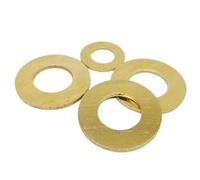 Lot de 10/50 rondelles plates en laiton massif M2-M12 - Joints d'étanchéité en cuivre for fixation industrielle(50pcs M2x5x0.4mm)